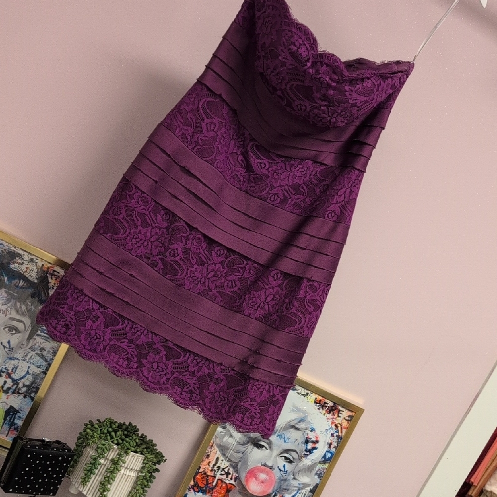 Chico's Purple Strapless Dress